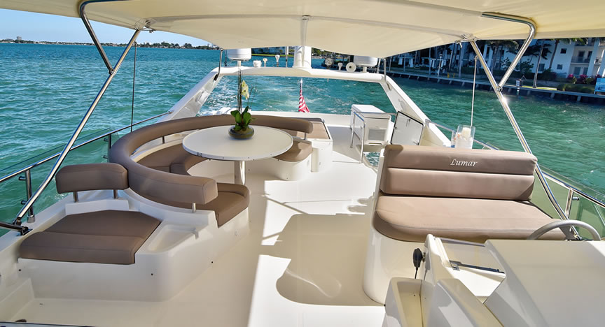 70 Ferreti Flybridge Custom - Miami yacht rental