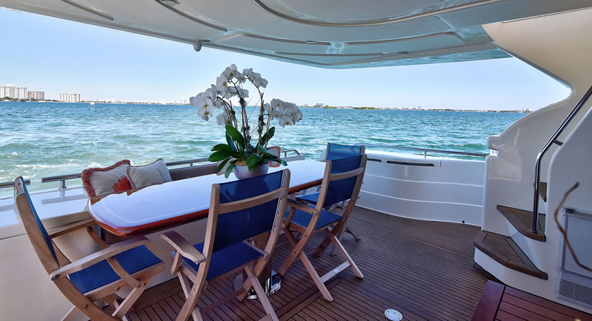 70 Ferreti Flybridge Custom - Miami yacht rental