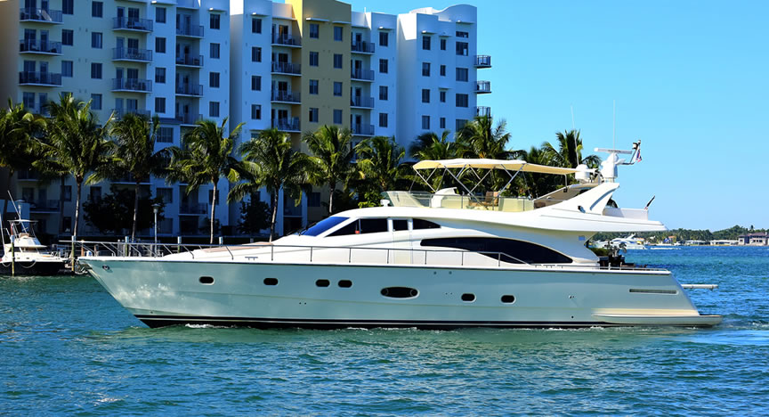 70 Ferreti Flybridge Custom - Miami yacht rental
