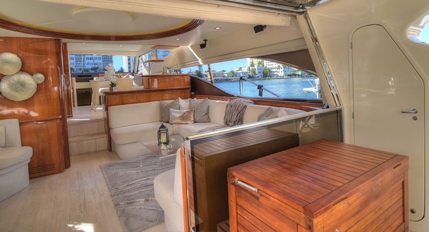 70 Ferreti Flybridge Custom - Miami yacht rental