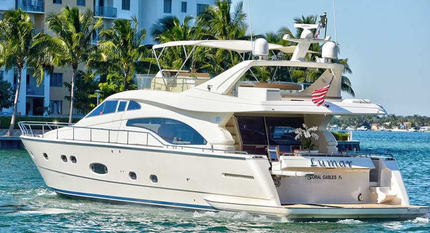 70 Ferreti Flybridge Custom - Miami yacht rental