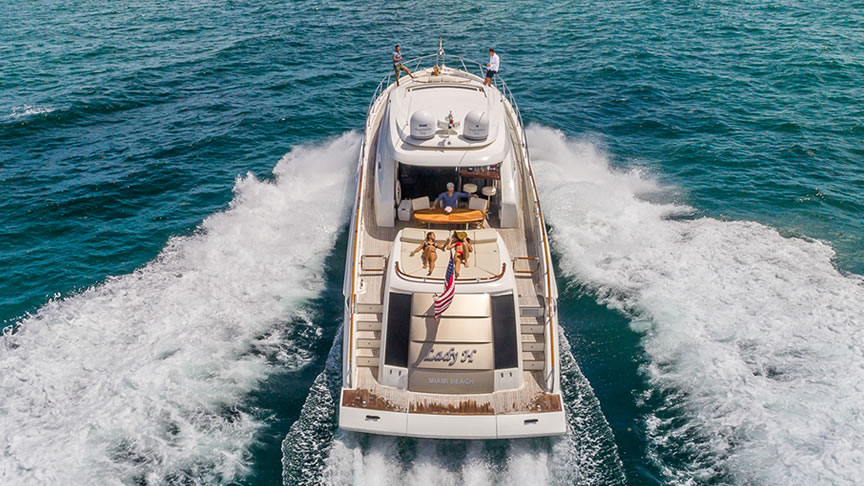 75 Lazzara Lady H - Miami yacht rental