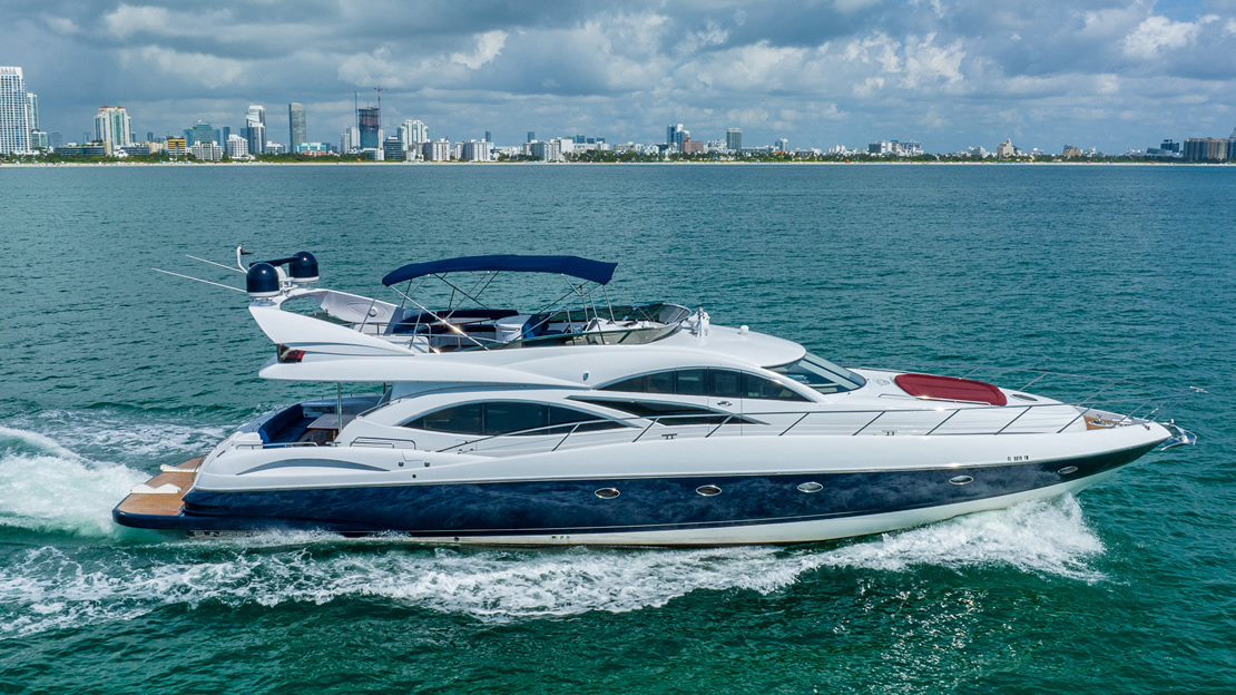 80 Sunseeker Flybridge - Miami yacht rental